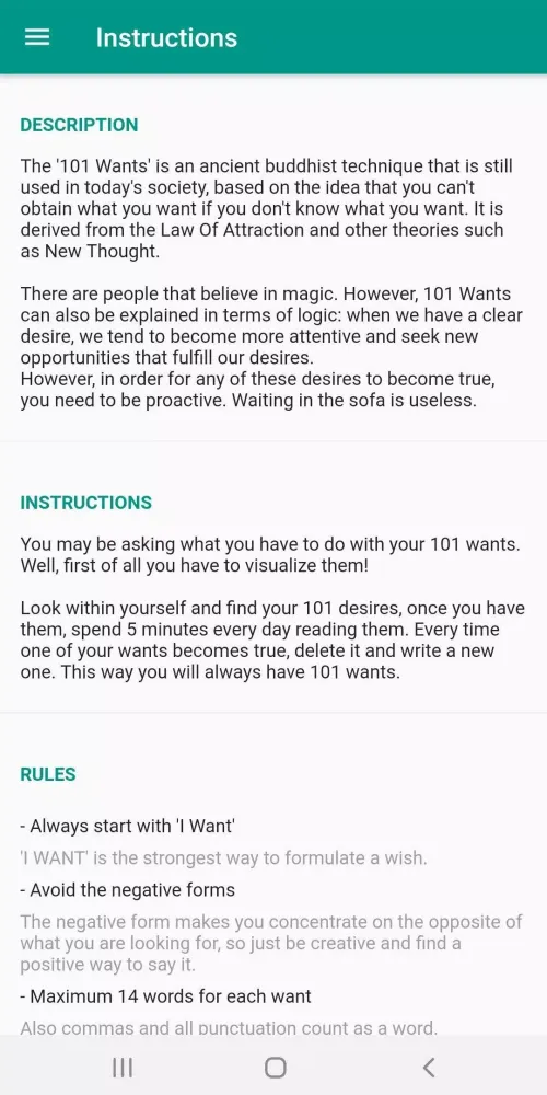 101 Wants应用截图