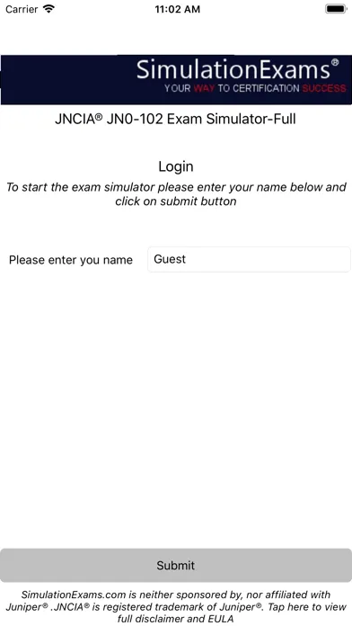 Tangkapan layar Exam Sim For JNCIA Junos