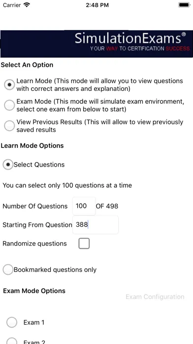 ภาพหน้าจอของ Exam Sim For Network+ N10-008