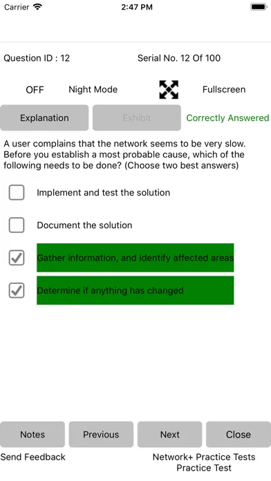 ภาพหน้าจอของ Exam Sim For Network+ N10-008