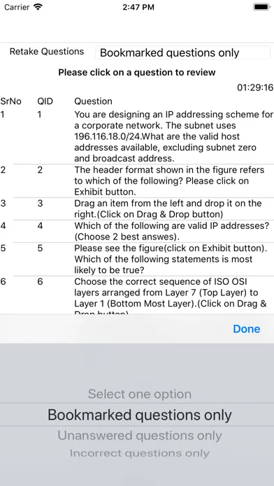 ภาพหน้าจอของ Exam Sim For Network+ N10-008