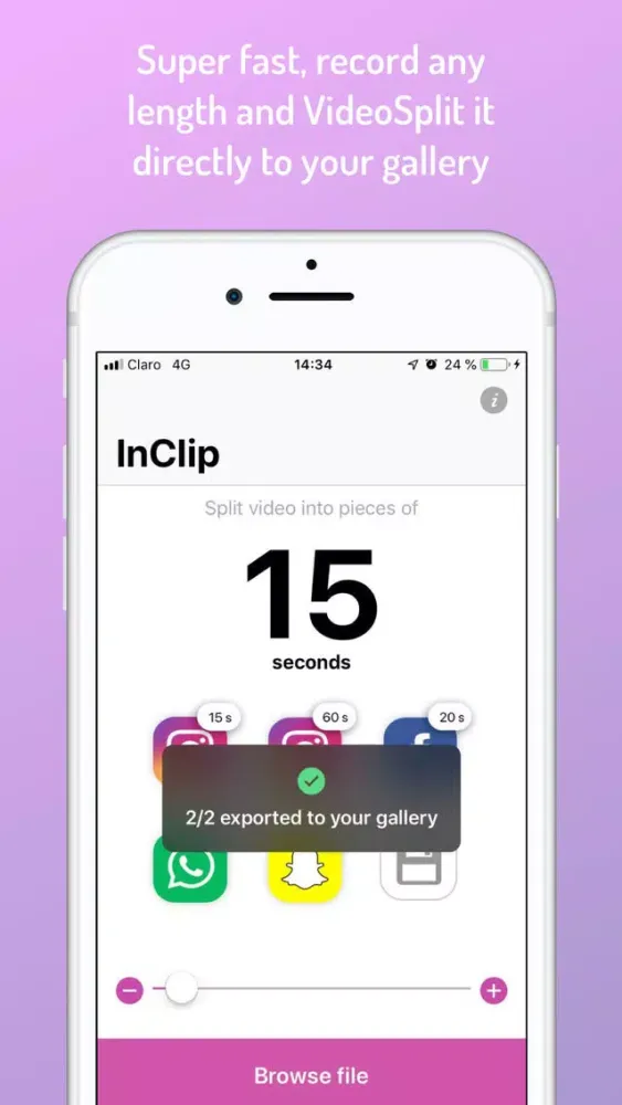 InClip for Instagram Ekran Görüntüleri