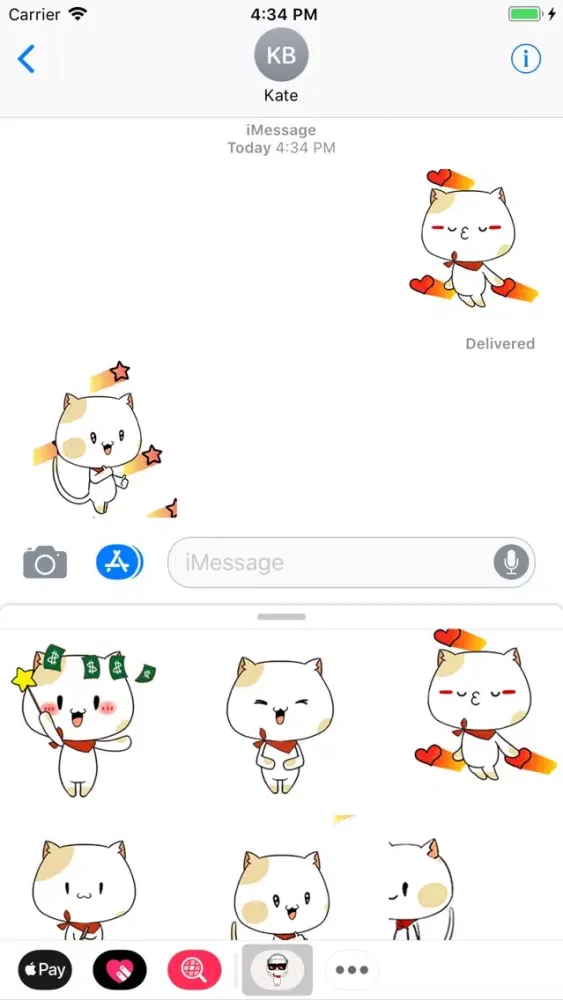 Zrzuty ekranu Cool Cat Animated Stickers
