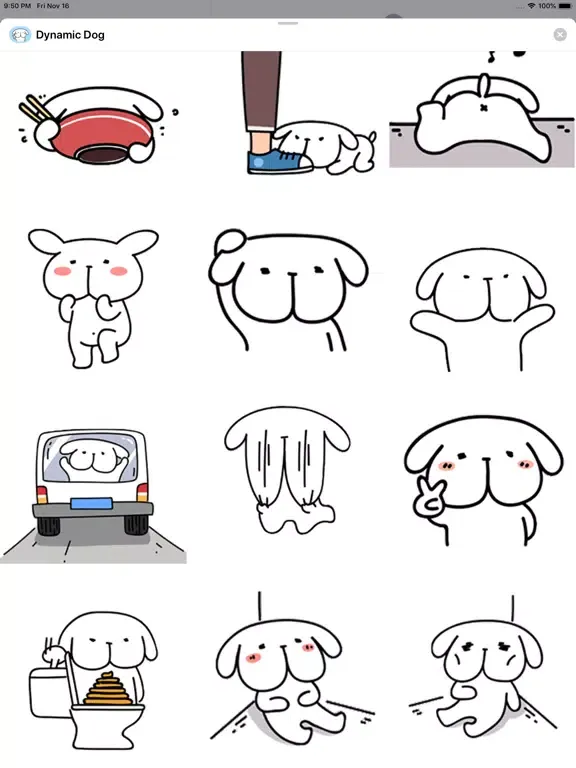 Captures d'écran de Dynamic Dog Animated Stickers iPad 
