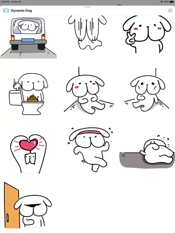 Captures d'écran de Dynamic Dog Animated Stickers iPad 