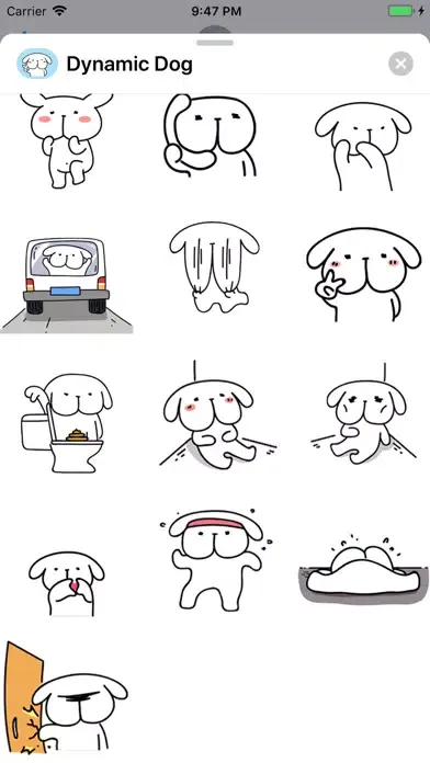 Captures d'écran de Dynamic Dog Animated Stickers