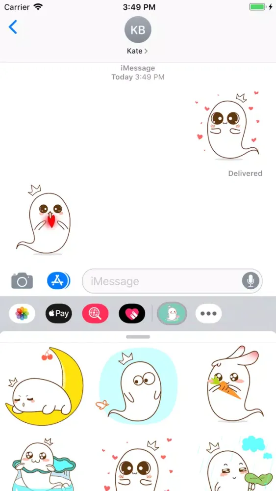 Tangkapan skrin Happy Ghost Animated Stickers