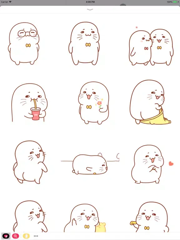 Screenshot di Tiny Seal Animated Stickers iPad 