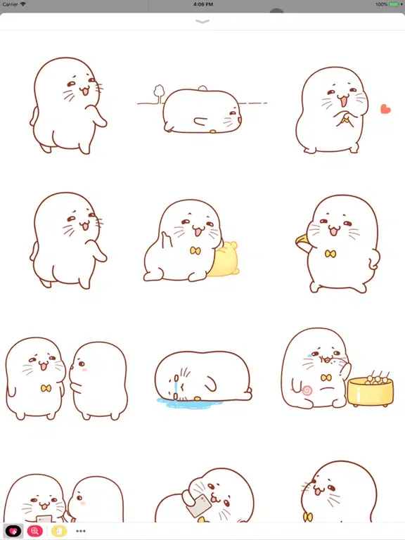 Screenshot di Tiny Seal Animated Stickers iPad 