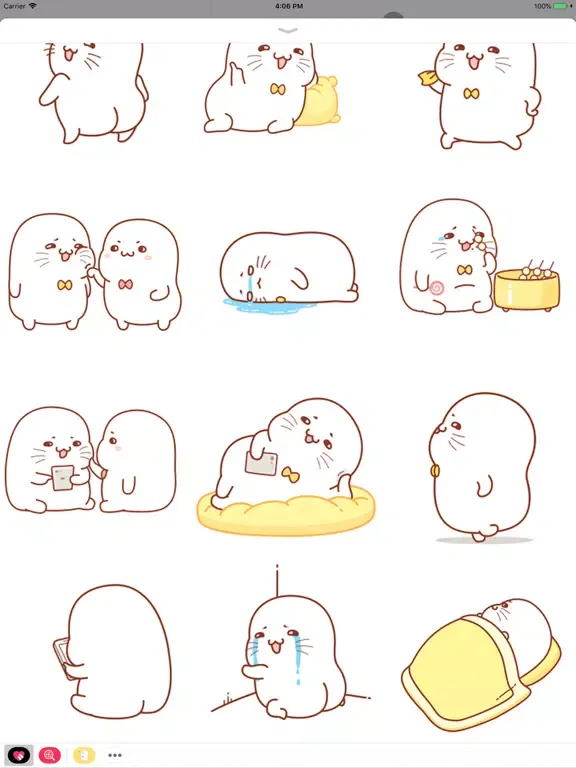 Screenshot di Tiny Seal Animated Stickers iPad 