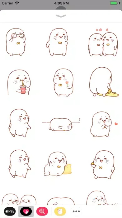 Screenshot di Tiny Seal Animated Stickers
