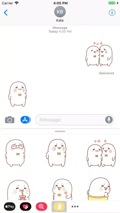 Screenshot di Tiny Seal Animated Stickers