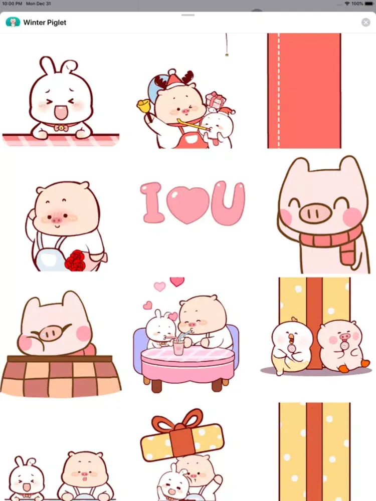 Capturas de pantalla de Winter Piglet Animated iPad 