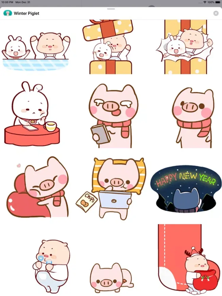 Capturas de pantalla de Winter Piglet Animated iPad 
