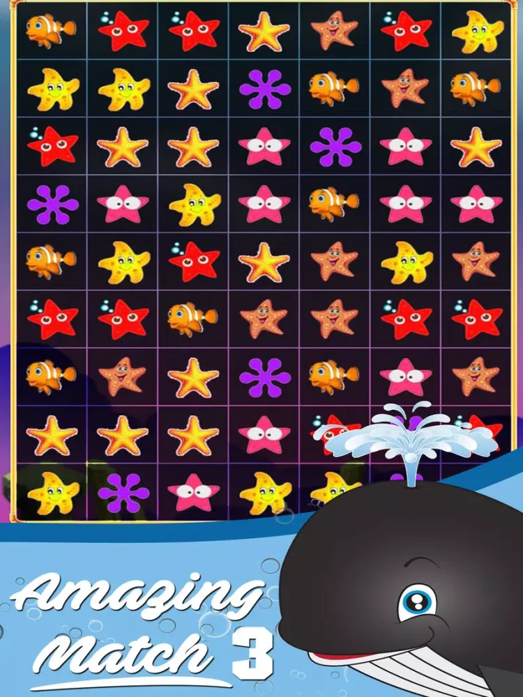Tangkapan layar Star Fish Match 3 iPad 