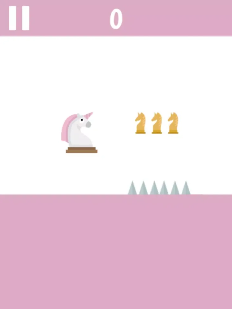 Ảnh chụp màn hình của Pink Unicorn Chess Jumper iPad 