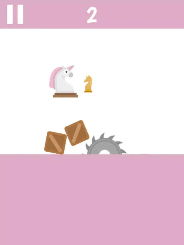 Ảnh chụp màn hình của Pink Unicorn Chess Jumper iPad 