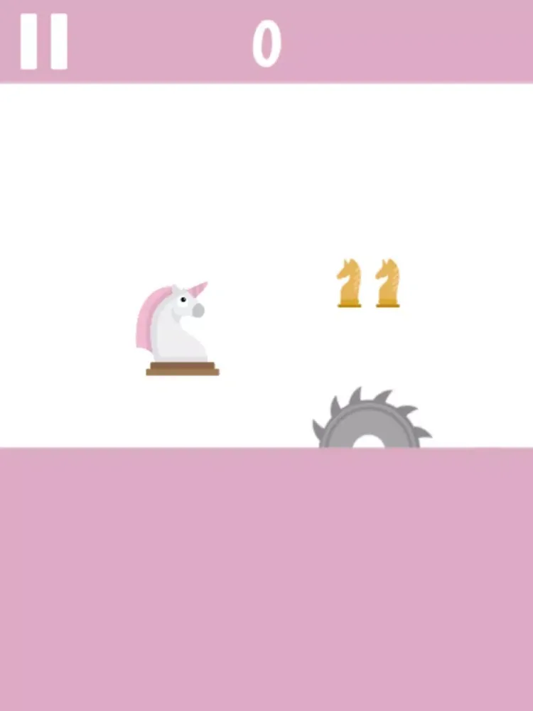 Ảnh chụp màn hình của Pink Unicorn Chess Jumper iPad 