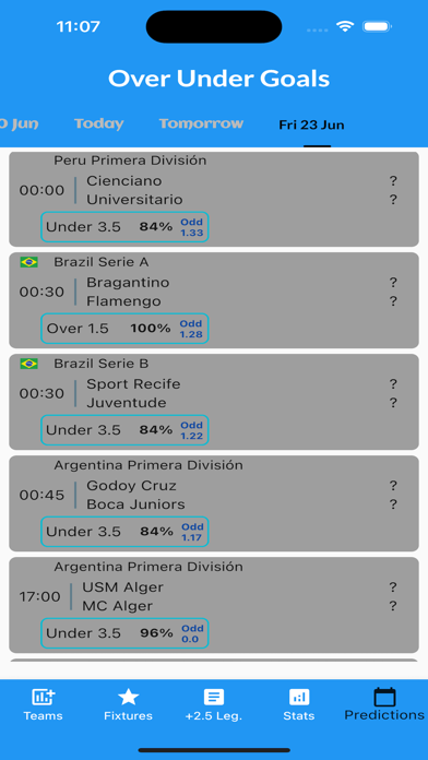 Over-Under Goals Screenshots