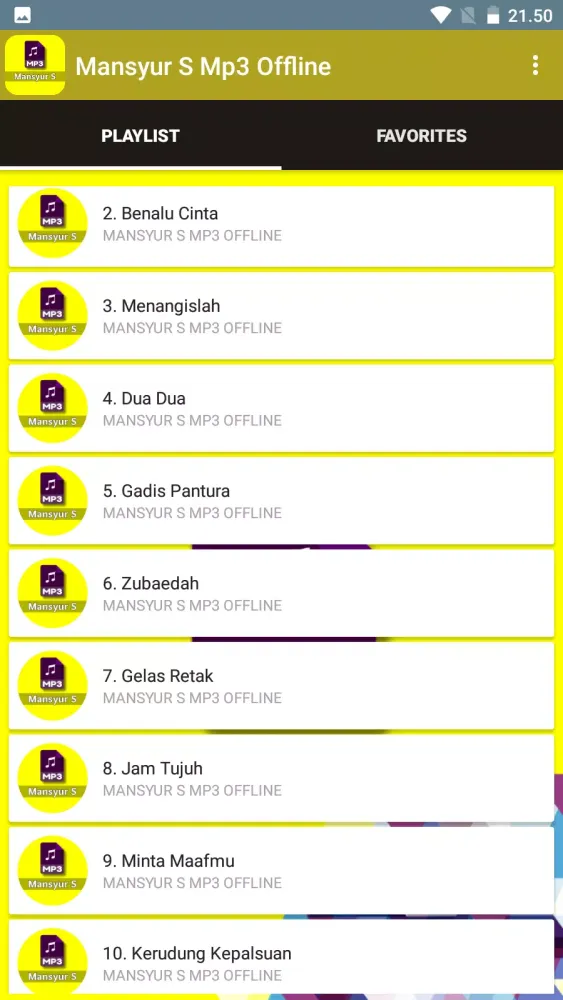 Mansyur S Mp3 Offline Screenshots