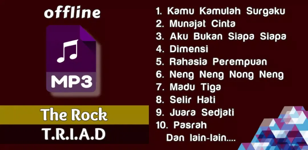 The Rock TRIAD Mp3 Offline 스크린샷