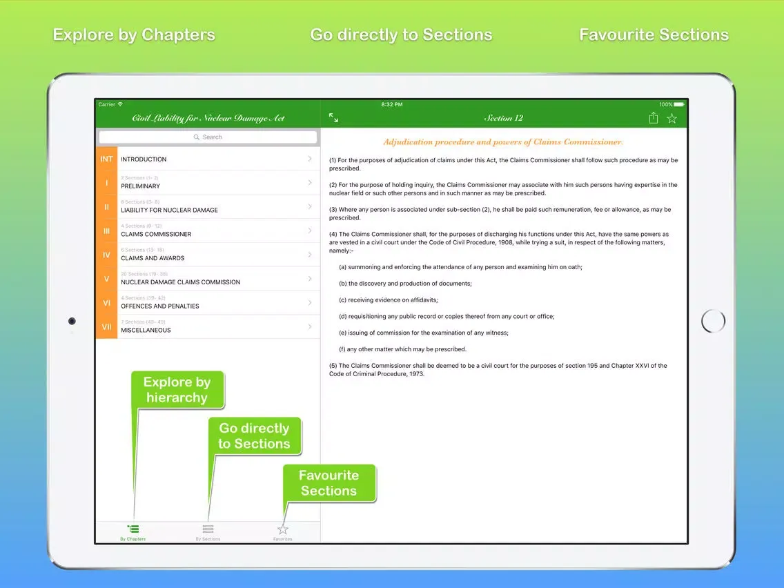 Zrzuty ekranu Civil Liability Act iPad 
