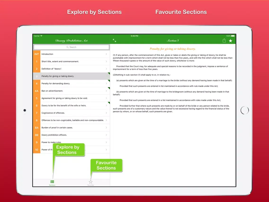 Screenshot di Dowry Prohibition Act iPad 