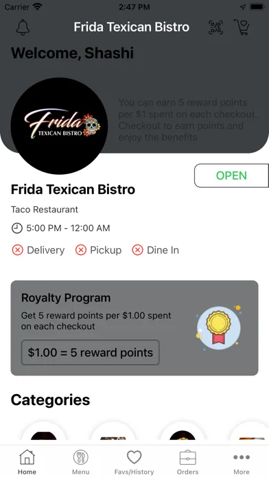 Zrzuty ekranu Frida Texican Bistro