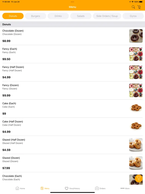 Tangkapan skrin Pauls Donut iPad 