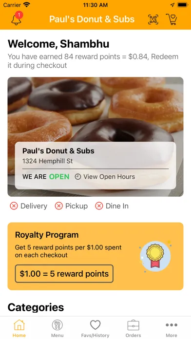 Tangkapan skrin Pauls Donut