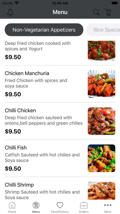 Captures d'écran de Taz Indian Cuisine