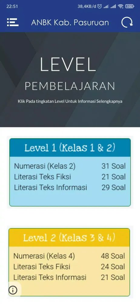 Capturas de tela do ANBK Kab. Pasuruan