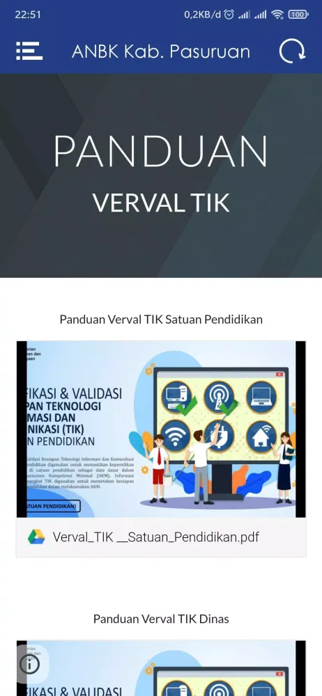 Capturas de tela do ANBK Kab. Pasuruan