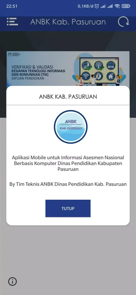 Capturas de tela do ANBK Kab. Pasuruan