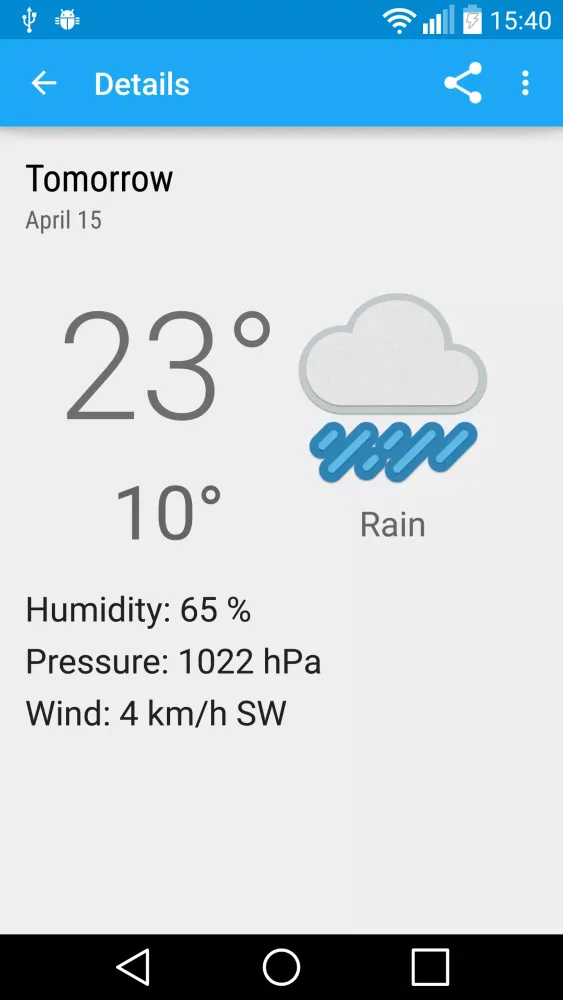 London - weather Screenshots