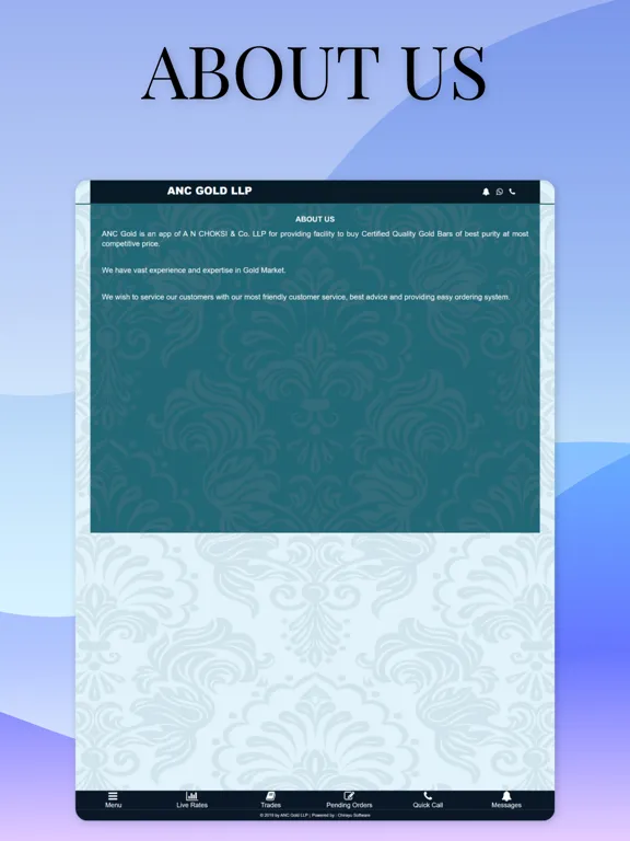 ANC GOLD LLP iPad  سکرین شاٹس
