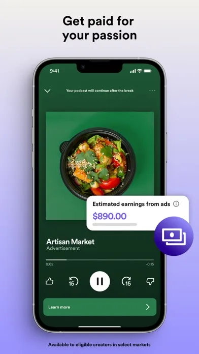 Скриншоты Spotify for Podcasters