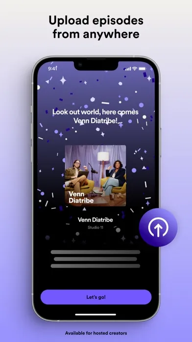 Скриншоты Spotify for Podcasters