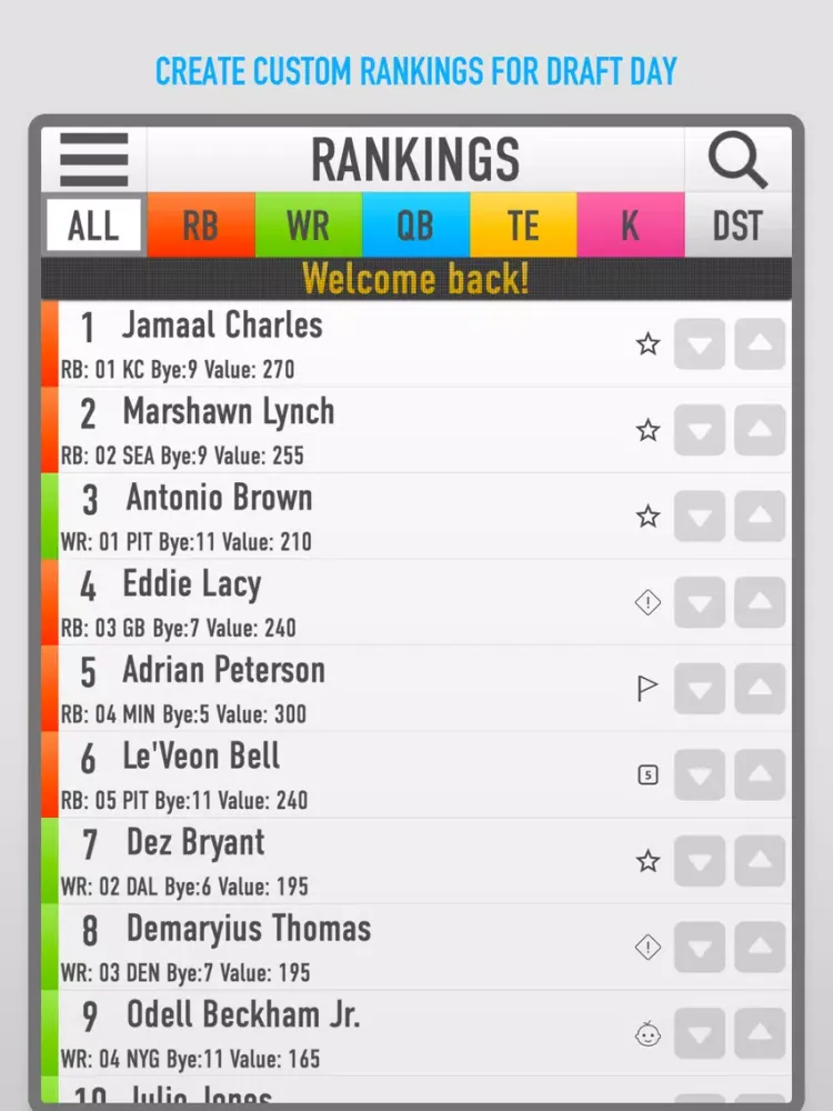 Draft Oracle - Fantasy Football Draft Tool iPad スクリーンショット