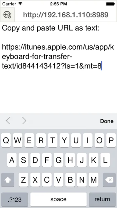 Keyboard Free - for transfer text over wifi স্ক্রিনশট