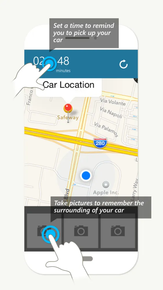 Parked & find your car with ease سکرین شاٹس