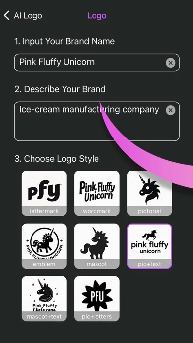 ภาพหน้าจอของ AI Logo Maker Art Photo Design