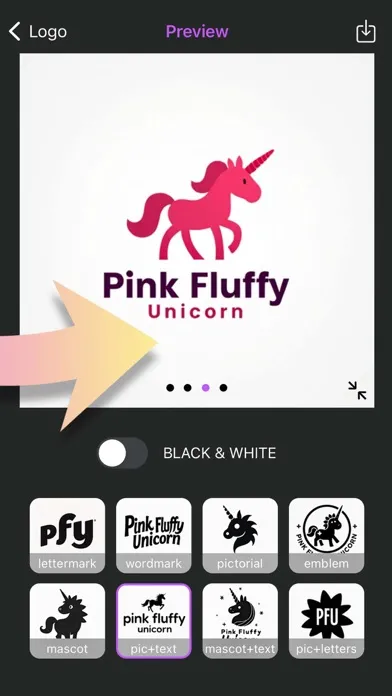 ภาพหน้าจอของ AI Logo Maker Art Photo Design