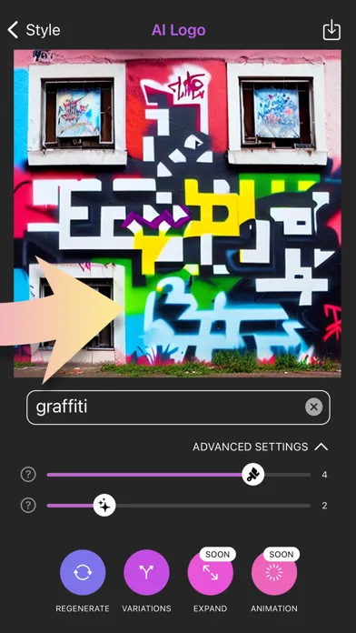 ภาพหน้าจอของ AI Logo Maker Art Photo Design