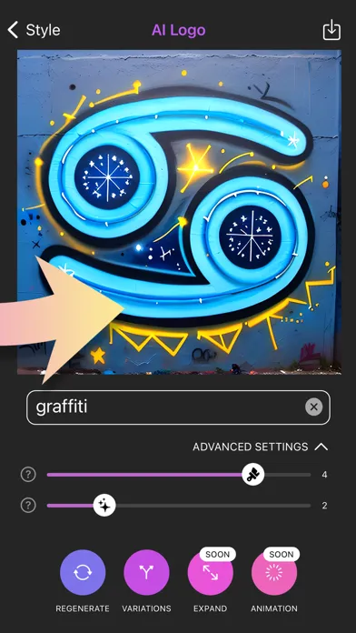 ภาพหน้าจอของ AI Logo Maker Art Photo Design