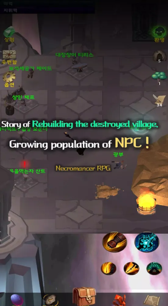Capturas de tela do Necromancer RPG
