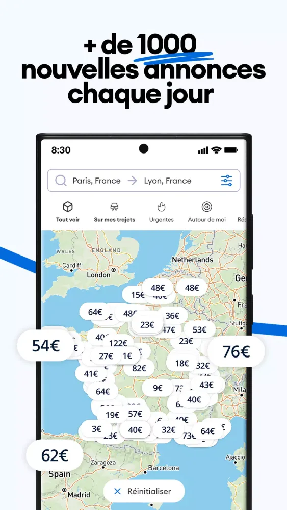 Screenshot di Cocolis, covoiturage de colis