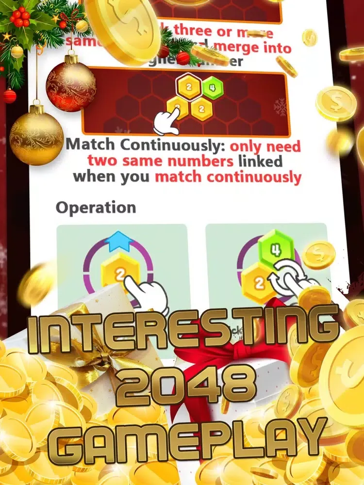Crazy Xmas 2048 iPad  Screenshots