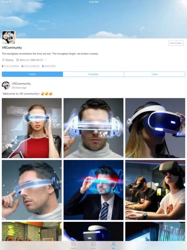VRCommunity - The worldwide VR(virtual reality) community and VR player iPad  Screenshots