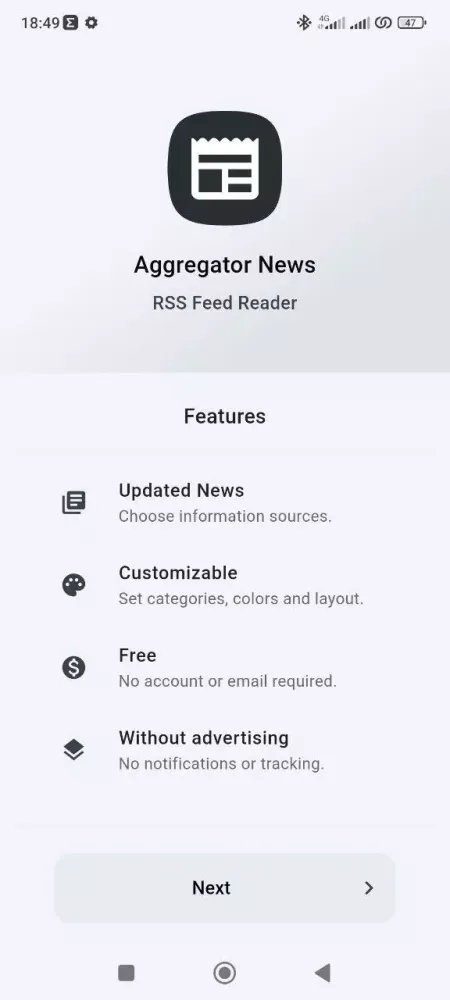 Aggregator News Screenshots
